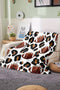 Leopard And Rugby Football Print Flannel Throw Blanket