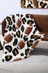 Leopard And Rugby Football Print Flannel Throw Blanket