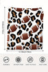 Leopard And Rugby Football Print Flannel Throw Blanket