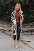 Leopard Animal Print Open Midi Cardigan