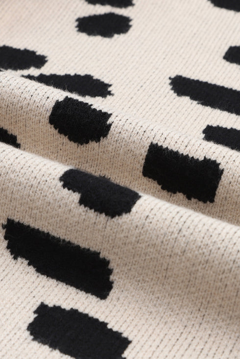 Leopard Animal Spotted Pattern Open Front Cardigan