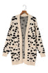 Leopard Animal Spotted Pattern Open Front Cardigan