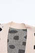 Leopard Animal Spotted Pattern Open Front Cardigan