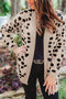 Leopard Animal Spotted Pattern Open Front Cardigan
