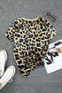 Leopard Bleached O-Neck Short Sleeve T Shirt