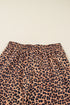 Leopard Bow Embroidered Pullover Wide Leg Pant Set