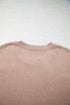 Leopard Bow Embroidery Drop Shoulder Tunic Sweater