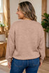 Leopard Bow Embroidery Drop Shoulder Tunic Sweater