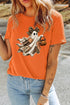 Leopard Bow Ghost Graphic Print T Shirt