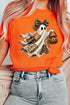 Leopard Bow Ghost Graphic Print T Shirt