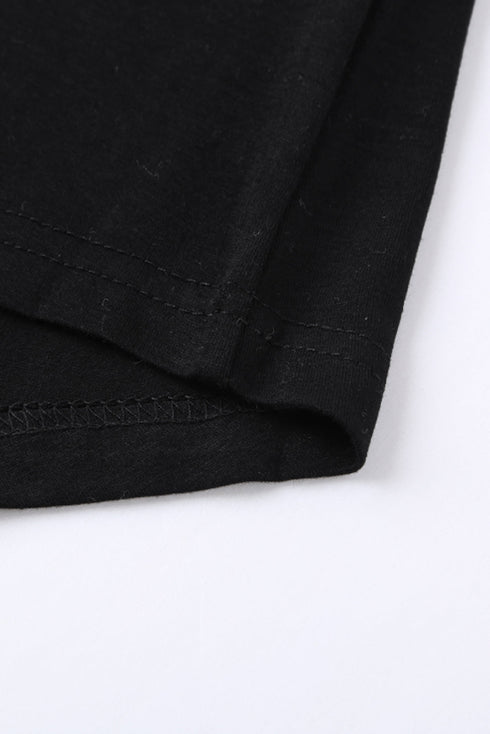 Leopard Color Block Short Sleeve Tee