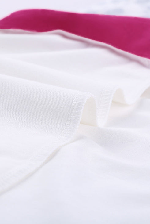 Leopard Color Block Short Sleeve Tee