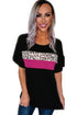 Leopard Color Block Short Sleeve Tee