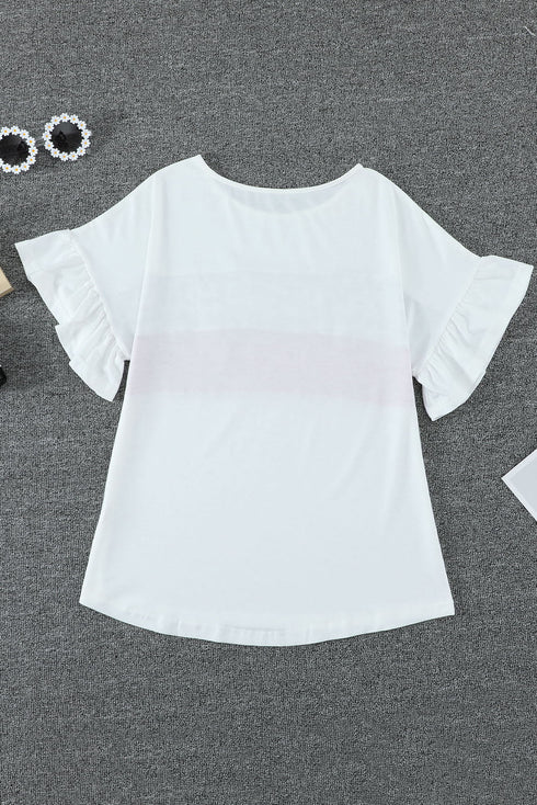 Leopard Color Block Short Sleeve Tee