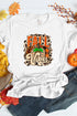 Leopard Fall Vibes Halloween Pumpkin Graphic Tee