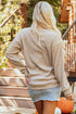 Leopard Graphic Corded Knit Crew Neck Sweatshirt