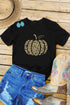 Leopard Halloween Pumpkin Graphic Tee