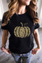 Leopard Halloween Pumpkin Graphic Tee