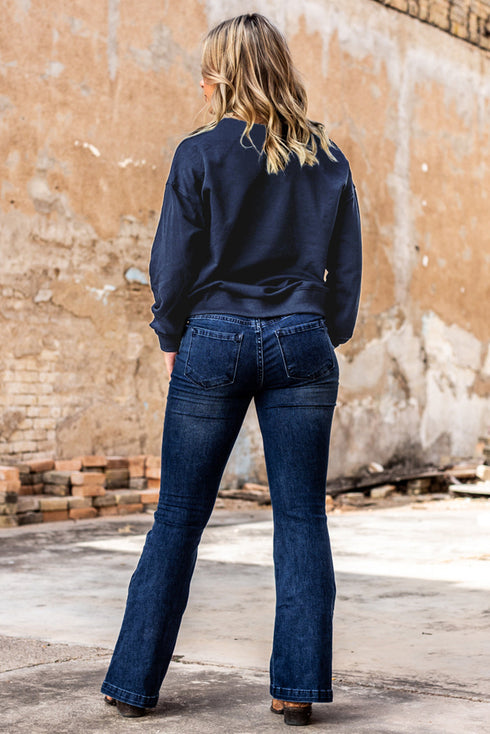 Leopard Headband Cow Print Sweatshirt