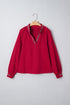 Leopard Jacquard Print V Neck Textured Long Sleeve Blouse
