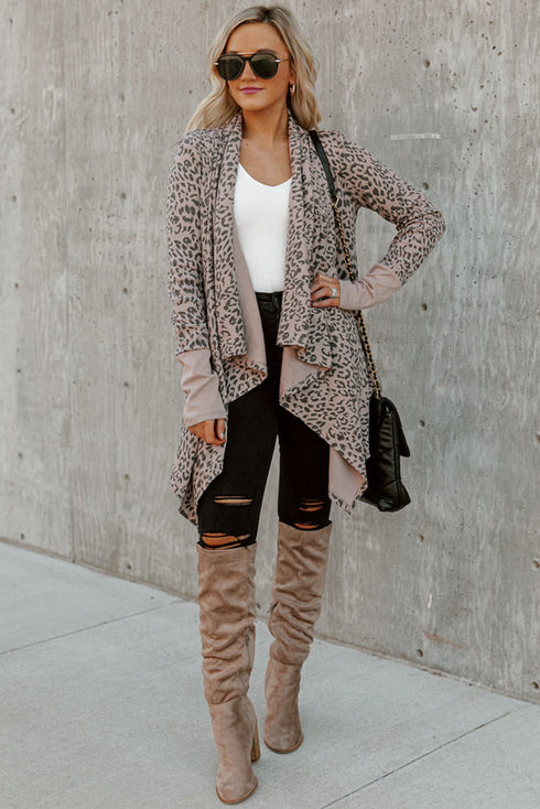 Leopard Leopard Open Front Cardigan
