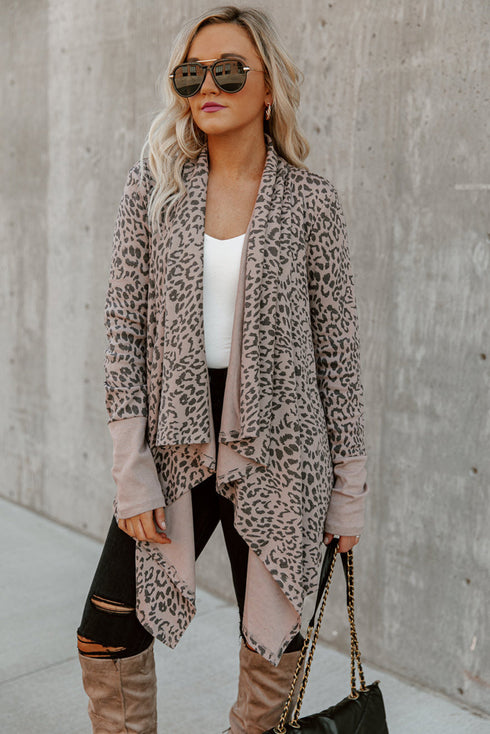 Leopard Leopard Open Front Cardigan