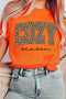 Leopard Letter Print Round Neck Cozy Casual Graphic Tee