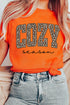 Leopard Letter Print Round Neck Cozy Casual Graphic Tee