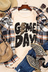 Leopard Lightning Football Graphic Print Short Sleeve Tee