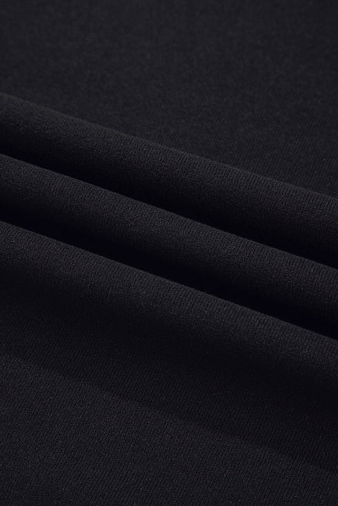 Leopard Mesh Sleeve Patchwork Crew Neck Knit Top