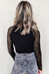 Leopard Mesh Sleeve Patchwork Crew Neck Knit Top