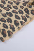Leopard Mid Waist Frayed Hemline Denim Shorts