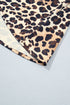 Leopard Patchwork Collared Long Sleeve Mini Dress