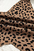Leopard Patchwork Contrast Piping Hooded Open Front Jacket