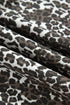 Leopard Patchwork Elastic Waist Panel Detail Jeans