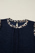 Leopard Patchwork Ribbed Knit Short Sleeve Pocket Top