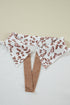 Leopard Patchwork Waffle Knit Turn Down Collar Top