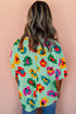 Leopard Pattern Drop Shoulder Oversized Knit Tee