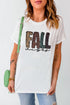 Leopard Pattern Letter Graphic Soft Stretch Jersey Tee