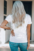 Leopard Pattern Letter Graphic Soft Stretch Jersey Tee