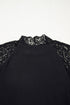 Leopard Pattern Mesh Patchwork Long Sleeve Top