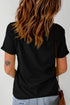 Leopard Pattern Text Graphic Crew Neck Short Sleeve Tee