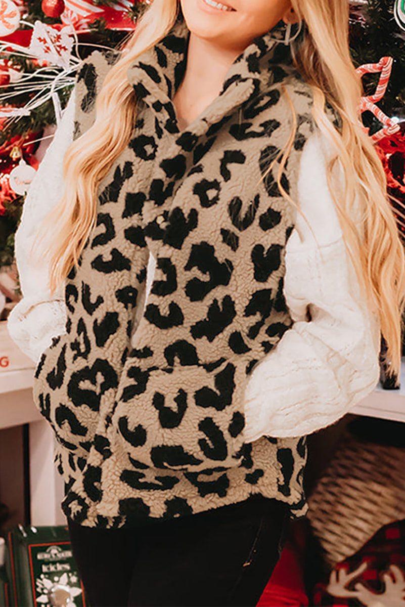 Plus size leopard print on sale vest