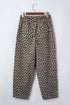 Leopard Print All Over Drawstring Loose Fit Western Jeans
