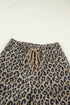 Leopard Print All Over Drawstring Loose Fit Western Jeans