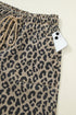 Leopard Print All Over Drawstring Loose Fit Western Jeans