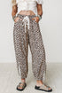 Leopard Print Ankle Length Elastic Waist Pants