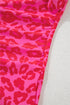 Leopard Print Asymmetrical Strap Swim Tankini Top