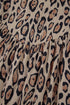 Leopard Print Balloon Sleeve Button Front Woven Blouse