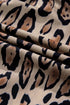 Leopard Print Balloon Sleeve Button Front Woven Blouse